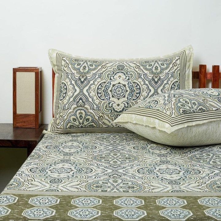 Buy Motifology Bedsheet - Olive at Vaaree online | Beautiful Bedsheets to choose from
