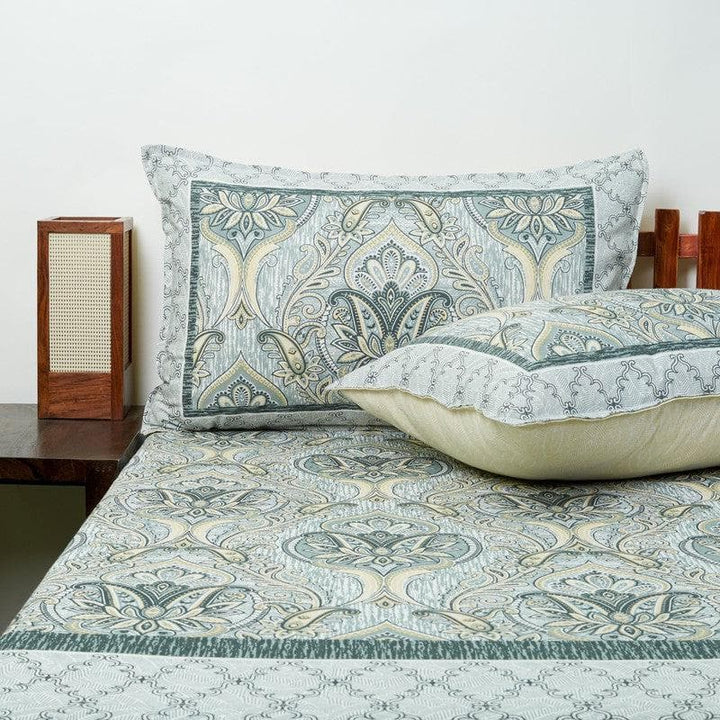 Buy Lotus Love Bedsheet - Grey at Vaaree online | Beautiful Bedsheets to choose from