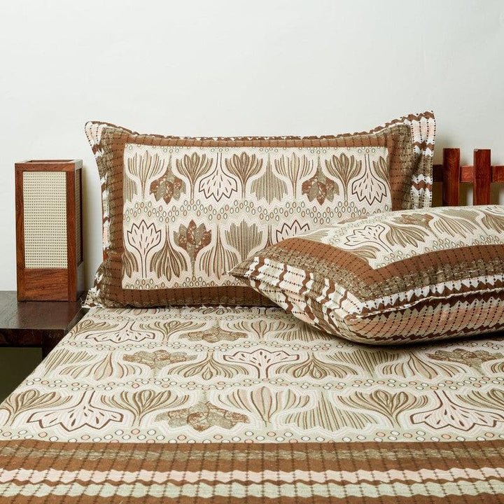 Buy Pasque Bedsheet - Brown at Vaaree online | Beautiful Bedsheets to choose from