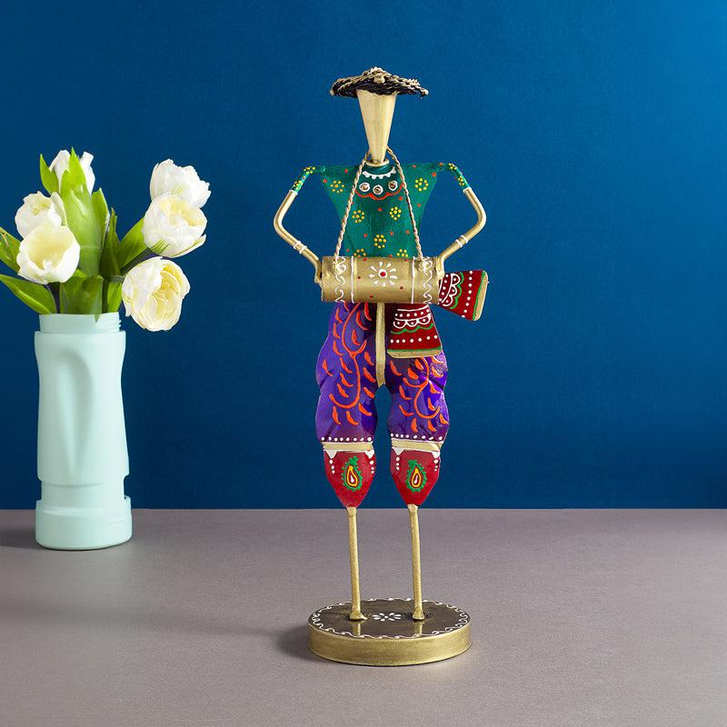 Showpieces - Decorative Man With Dhol Showpiece