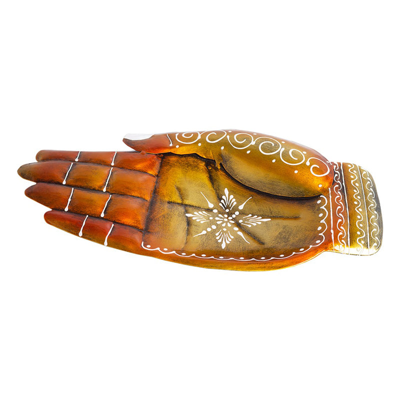 Buy Handpainted Yellow Mehendi Hand Trinket Tray Trinket Tray from Vaaree