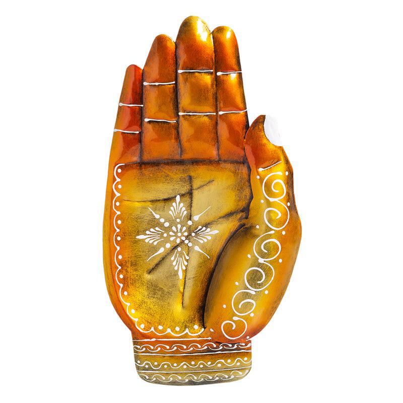 Buy Handpainted Yellow Mehendi Hand Trinket Tray Trinket Tray from Vaaree