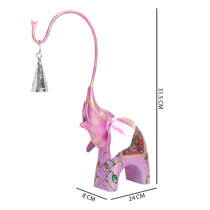 Buy Handpainted Haathi Showpiece - Pink Showpieces from Vaaree