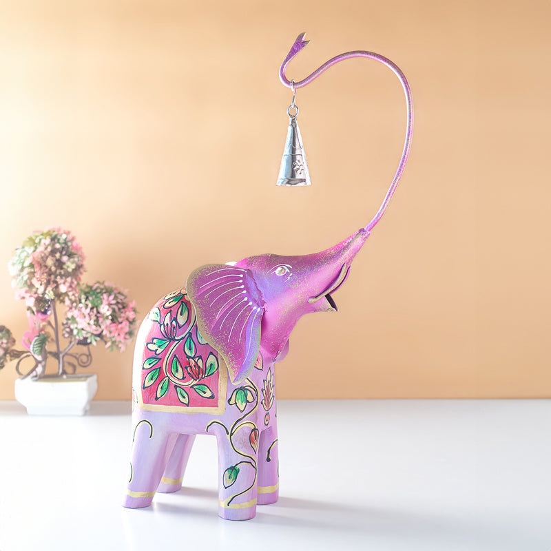 Showpieces - Handpainted Haathi Decorative Showpiece - Pink