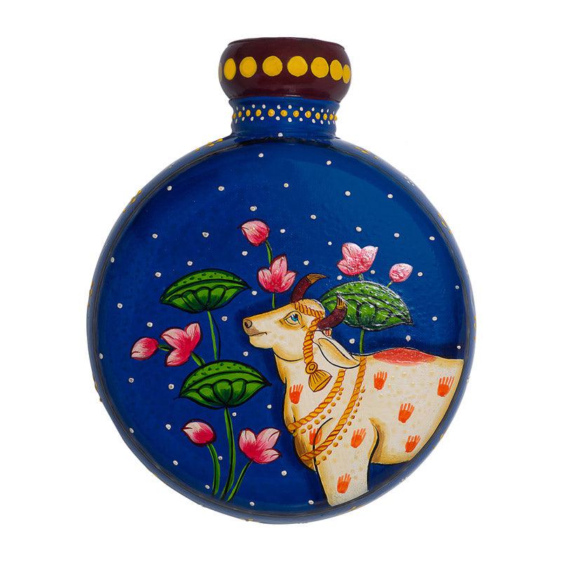 Buy Nandi Handmade Matka Wall Accent - Blue Wall Accents from Vaaree