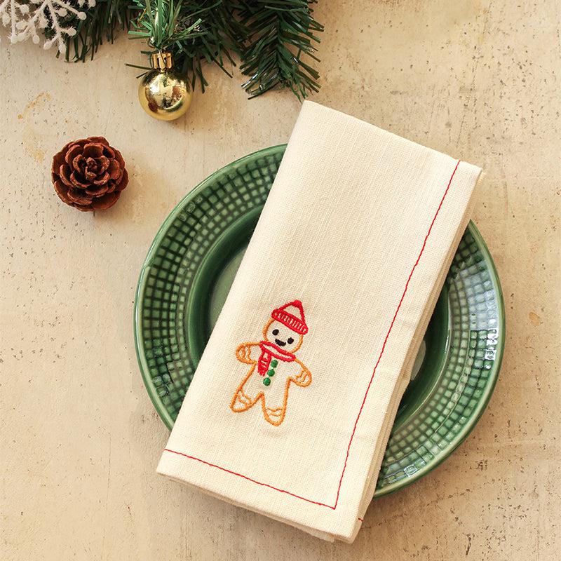 Buy Gingerbread Man Napkin Gift Set Table Napkins from Vaaree