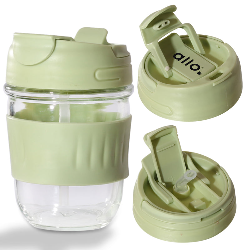 Buy Lazo Glass Sipper - Light Green Sipper from Vaaree