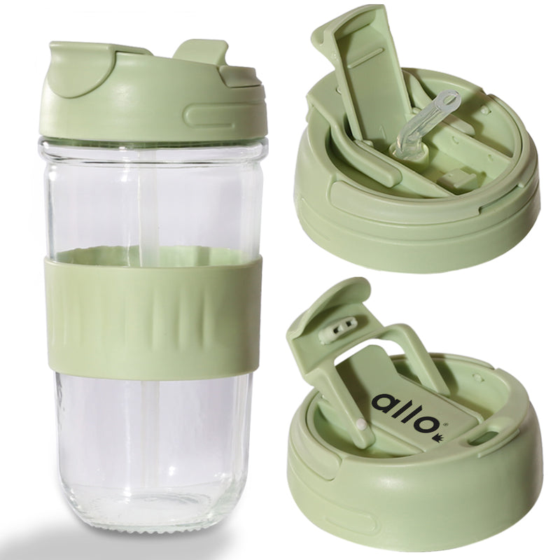 Buy Lazo Glass Sipper - Light Green Sipper from Vaaree