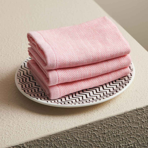 Buy Imrie Cotton Terry Towel Combo (Pink & White) - Four piece set Towel Sets from Vaaree