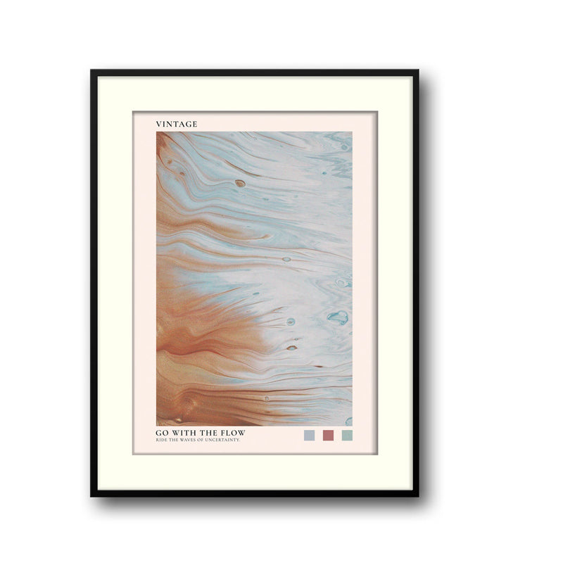 Wall Art & Paintings - Go with the Flow Wall Art - Black Frame