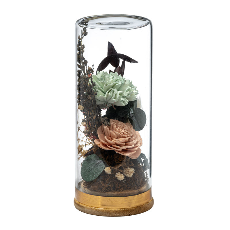 Buy Mento Solawood Flower Bunch In Glass Tube Artificial Flowers from Vaaree