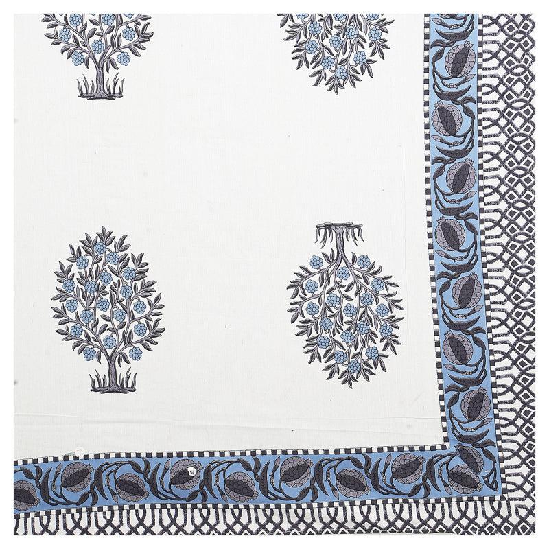 Buy Chatur Floral Bedsheet - Blue Bedsheets from Vaaree