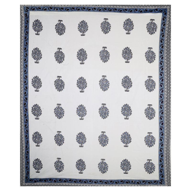 Buy Chatur Floral Bedsheet - Blue Bedsheets from Vaaree