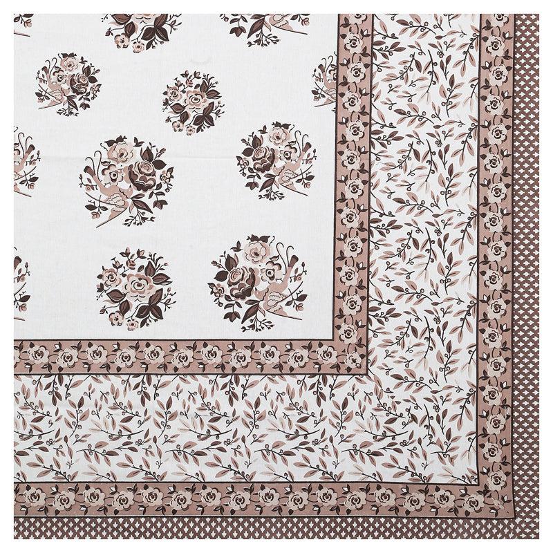 Buy Bhuja Floral Bedsheet - Brown & Grey Bedsheets from Vaaree