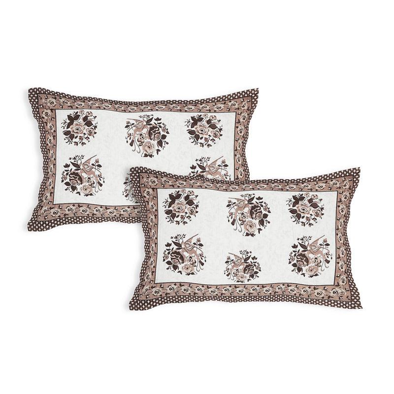 Buy Bhuja Floral Bedsheet - Brown & Grey Bedsheets from Vaaree