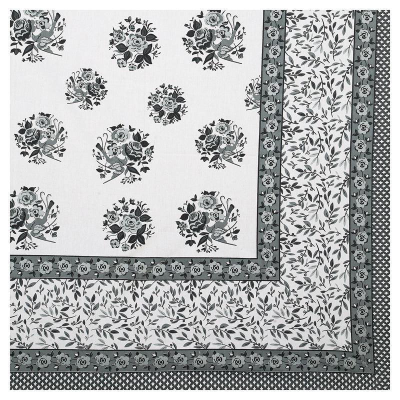 Buy Bhuja Floral Bedsheet - Grey Bedsheets from Vaaree