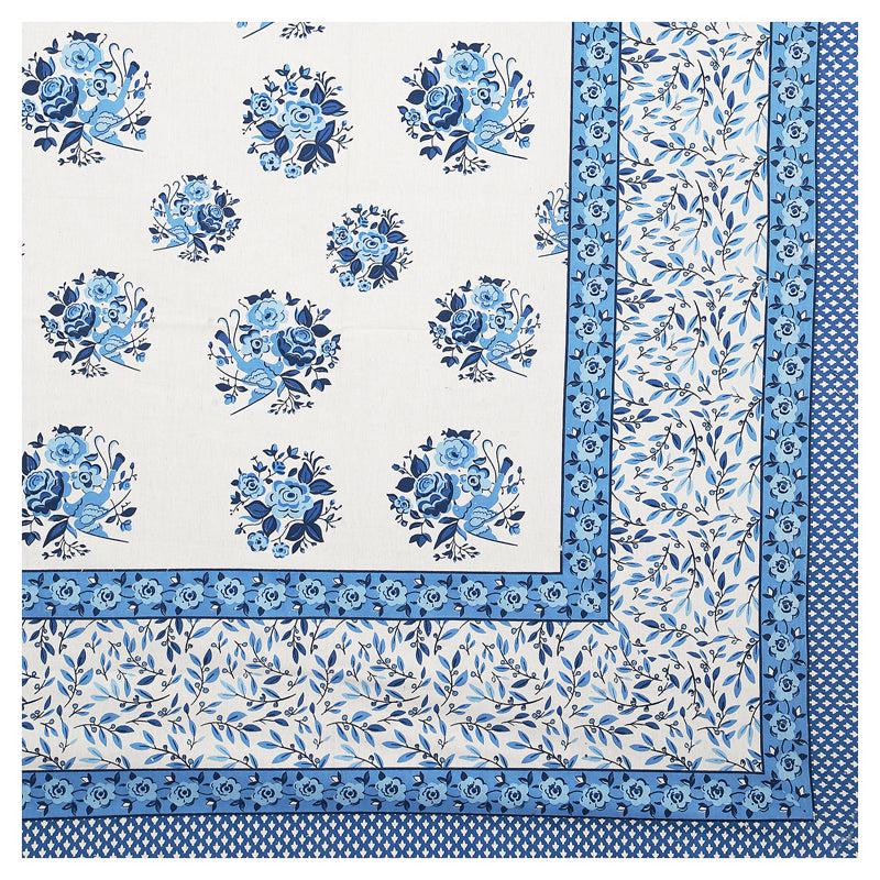 Buy Bhuja Floral Bedsheet - Blue Bedsheets from Vaaree