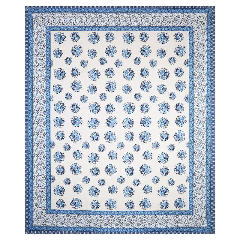 Buy Bhuja Floral Bedsheet - Blue Bedsheets from Vaaree