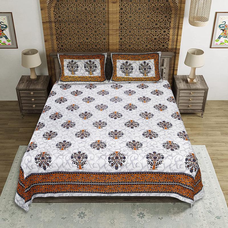 Buy Anant Floral Bedsheet - Brown Bedsheets from Vaaree