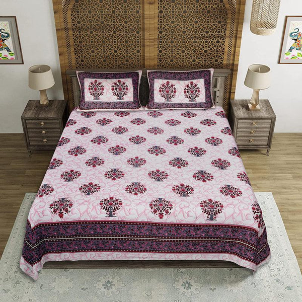 Buy Anant Floral Bedsheet - Pink Bedsheets from Vaaree