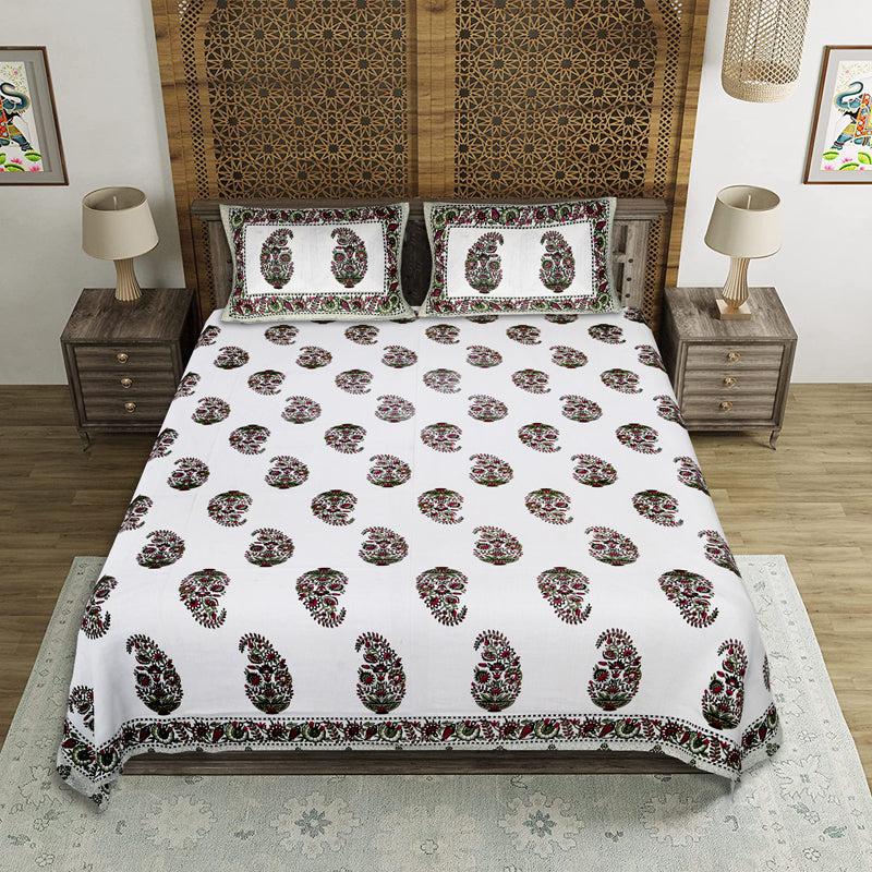 Buy Devadhi Ethnic Bedsheet - Green Bedsheets from Vaaree