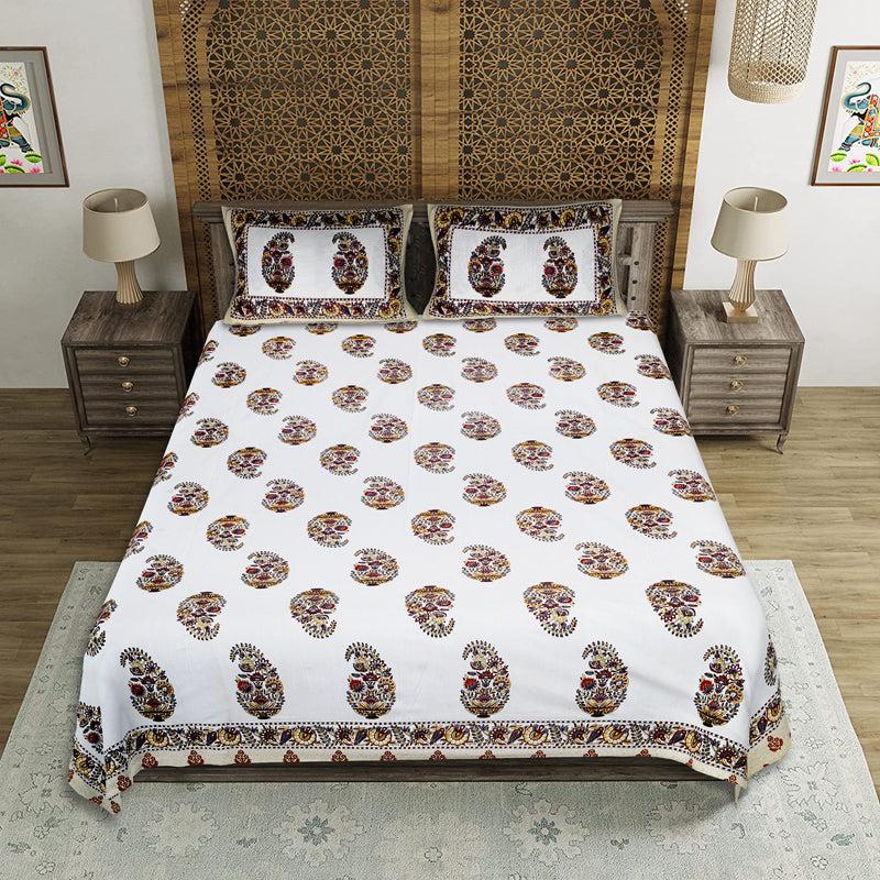 Buy Devadhi Ethnic Bedsheet - Yellow Bedsheets from Vaaree