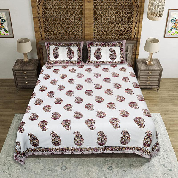 Buy Devadhi Ethnic Bedsheet - Pink Bedsheets from Vaaree