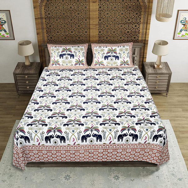 Buy Devesha Ethnic Bedsheets - Brown Bedsheets from Vaaree