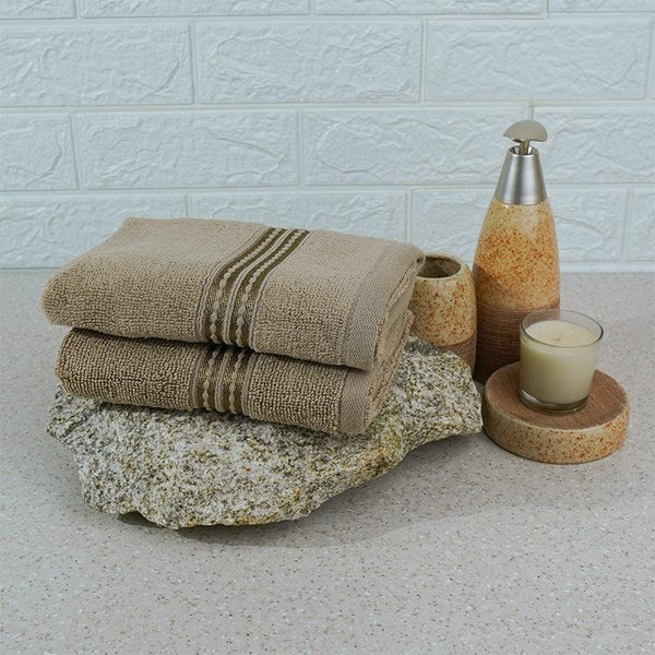 Buy Micro Cotton LuxeDry Solid Hand Towel (Brown) - Set Of Two Hand & Face Towels from Vaaree