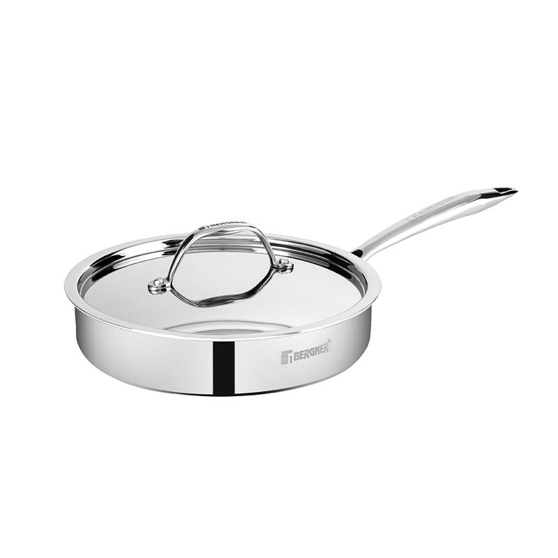 Frying Pan - Bergner Induction Safe Frying Pan With Lid - 1800 ml/10 Inches