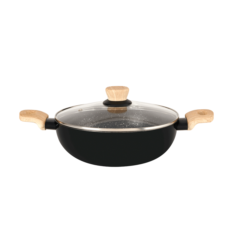 Kadhai - Bergner Non Stick Kadhai With Lid - 2300 ML/8 Inches