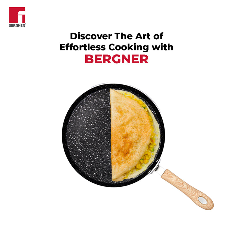 Dosa Tawa - Bergner Bellini Plus Aura 5 Layer Marble Non Stick Dosa Tawa - 30 CM