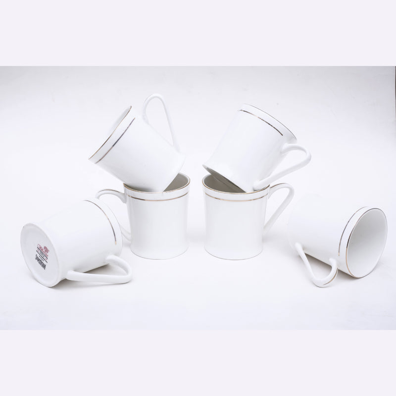 Buy Atlasa Golda White Cup (175 ML) - Set Of Six Mug & Tea Cup from Vaaree