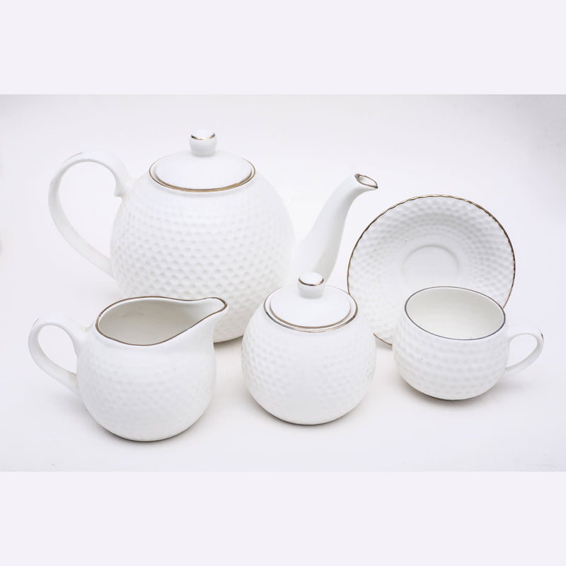 Tea Sets & Tea Pots - Atlas Tea Pot With Cups (125 ML) - Fifteen Piece Set