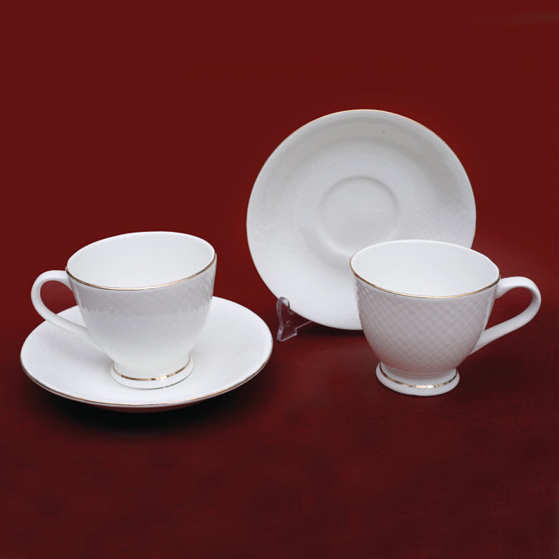 Buy Kai Cup & Saucer (300 ML) - Twelve Piece Set Tea Cup & Saucer from Vaaree