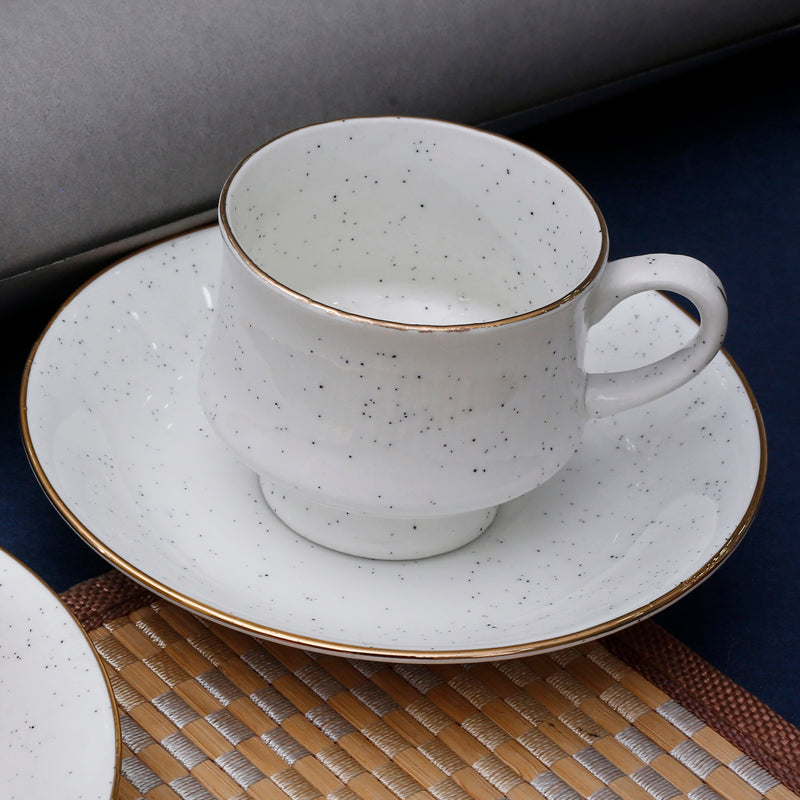 Tea Cup & Saucer - Elowen Cup & Saucer (125 ML) - Twelve Piece Set