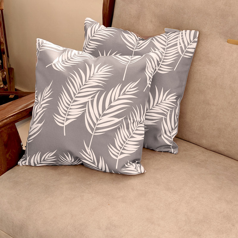 Buy White Fern Cushion Cover - Set Of Five Cushion Cover Sets from Vaaree