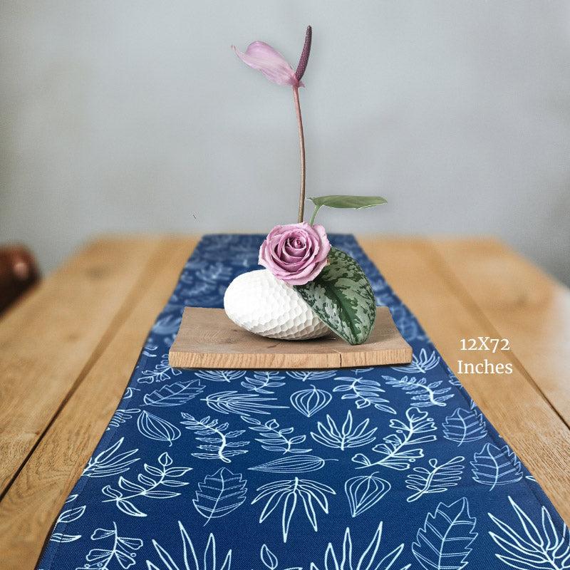 Buy Indigo Flora Table Runner Table Runner from Vaaree