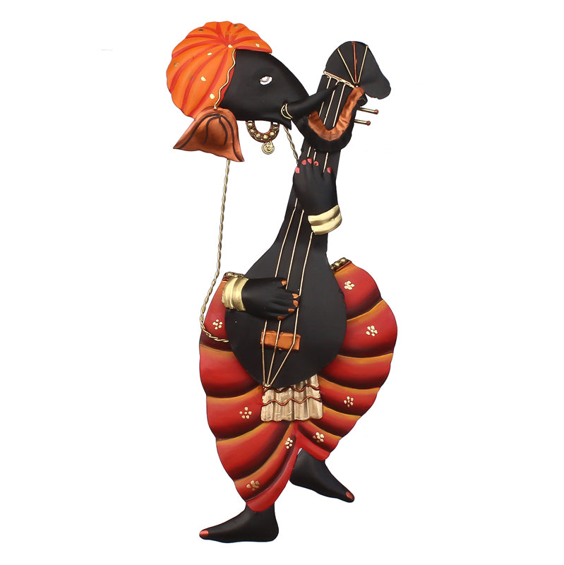 Wall Accents - Veena Ganesha Religious Wall Accent