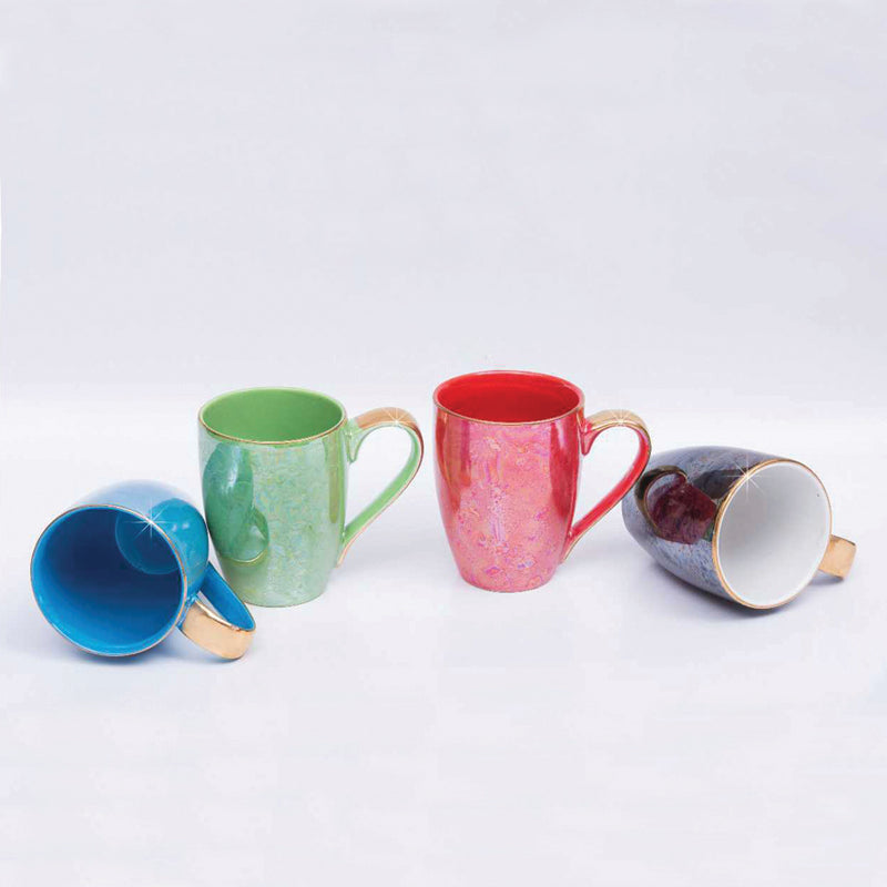 Buy Isolde Gloss Multicolor Mug (300 ML) - Set Of Four Mug & Tea Cup from Vaaree