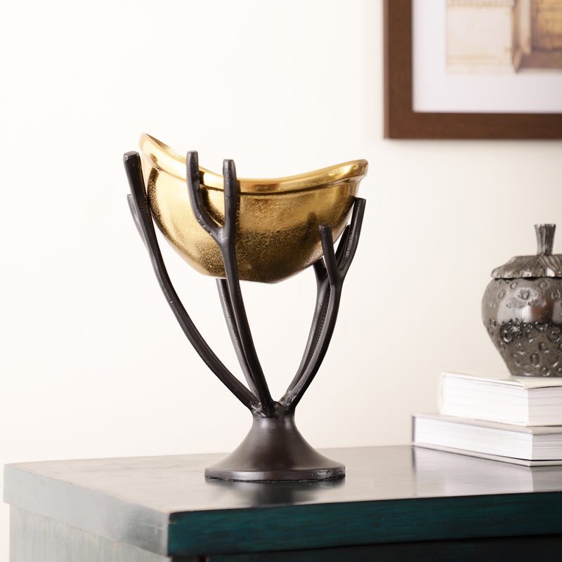 Buy Vine Nest Accent Bowl - Gold Accent Bowls & Trays from Vaaree