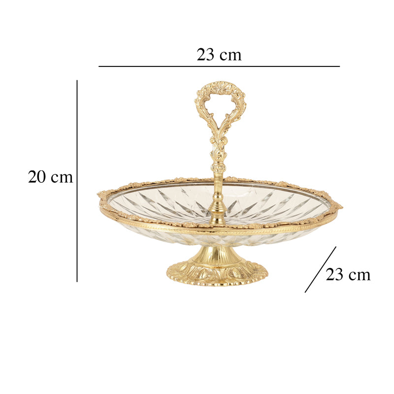 Cake Stand - Crystal Charm Cake Stand - Gold