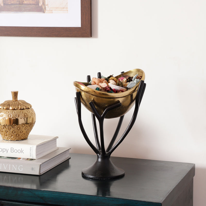 Buy Vine Nest Accent Bowl - Gold Accent Bowls & Trays from Vaaree