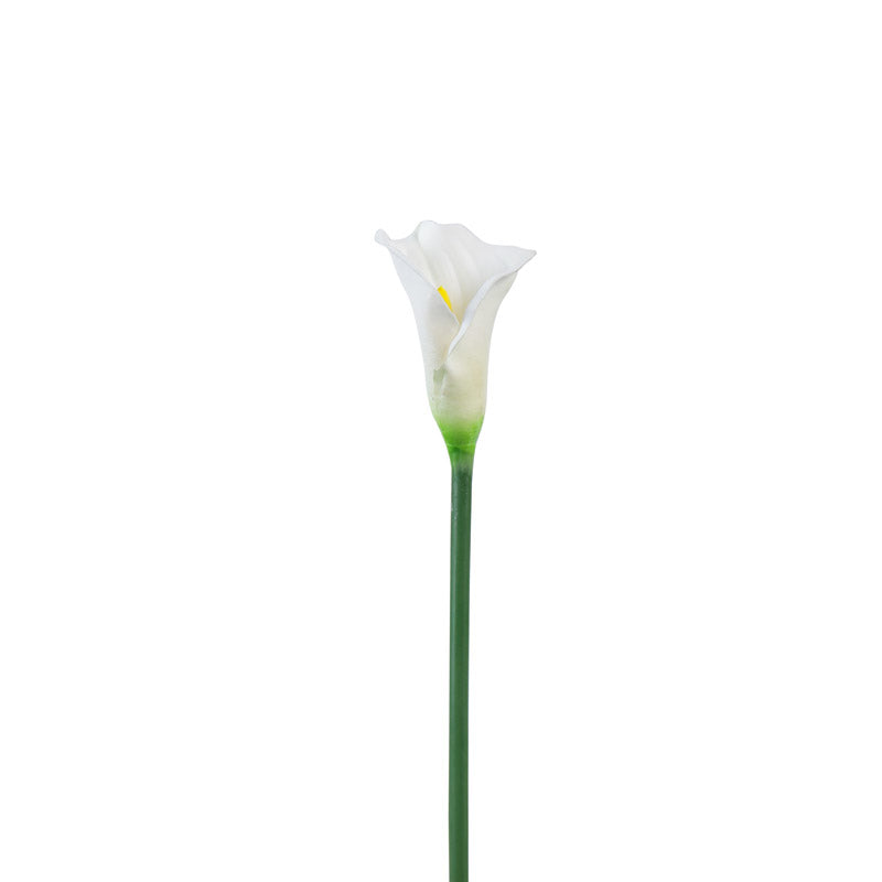 Buy Faux Realistic Calla Lily Flower Stick (White) - Set Of Five Artificial Flowers from Vaaree