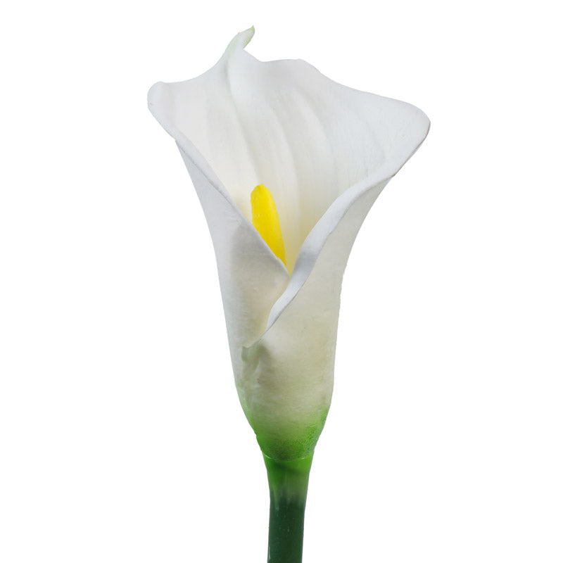 Buy Faux Realistic Calla Lily Flower Stick (White) - Set Of Five Artificial Flowers from Vaaree