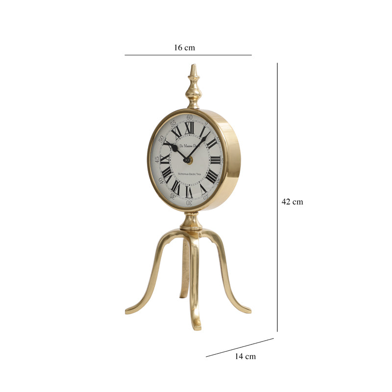 Table Clock - Nora Antique Table Clock - Gold