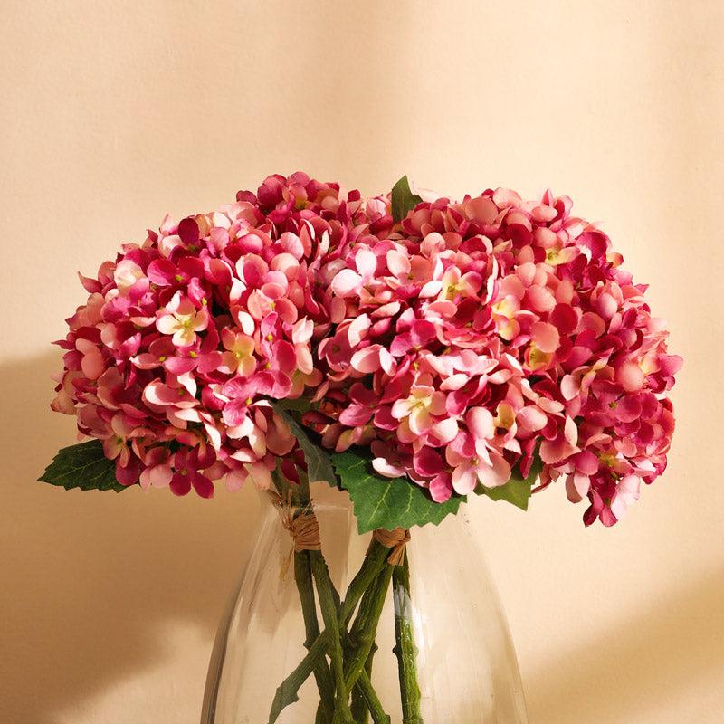 Buy Faux Realistic Hydrangea Bouquet - Purple Artificial Flowers from Vaaree