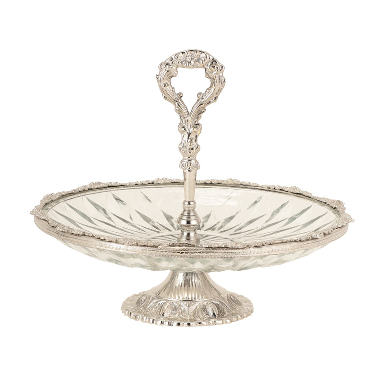 Cake Stand - Crystal Charm Cake Stand - Silver