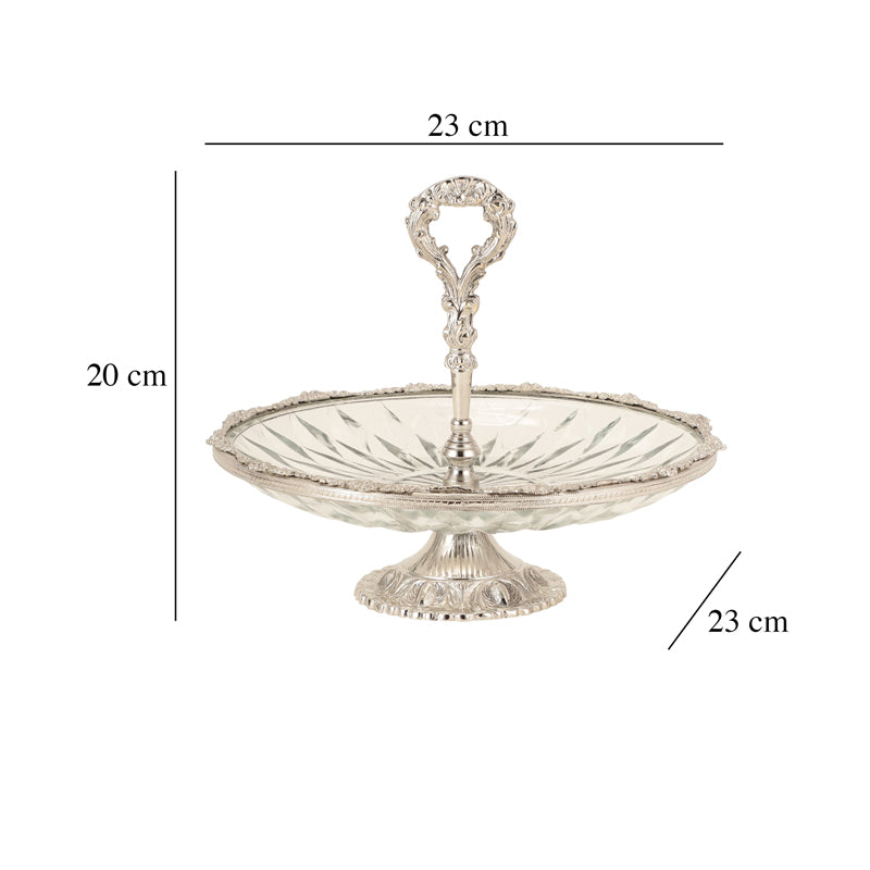 Cake Stand - Crystal Charm Cake Stand - Silver