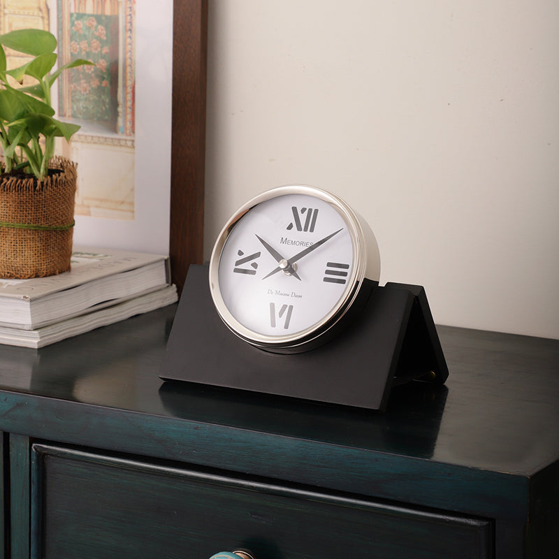 Buy Rivara Table Clock - Silver Table Clock from Vaaree